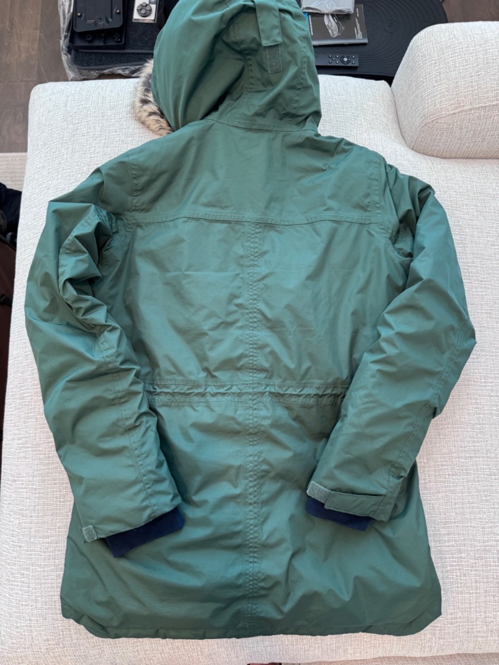 LANDS END Woman’s Down Green Parka w/Hood  Size XXL 12-14 - Picture 16 of 16